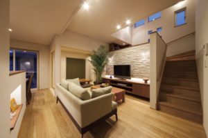 入間郡の注文住宅 リビング