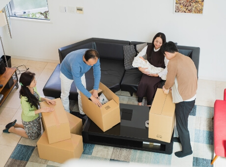 仮住まいへのお引越しせ